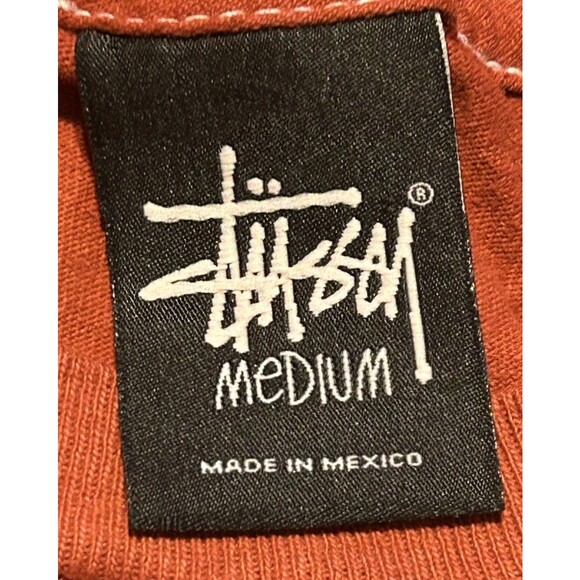 Stussy Mens Red Short Sleeve Tie Dye T-shirt Size Medium - Picture 2 of 3